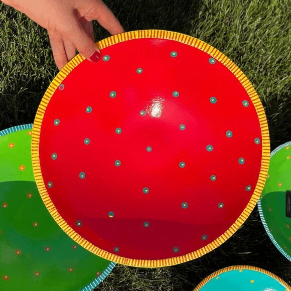 Set of 4 Elsona Handcrafted Wooden Bowls – Made in South Africa – Colorful Boho - Picture 4 of 8